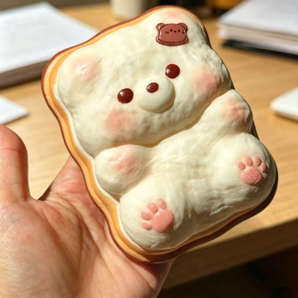 Slow Rising Round Bunny Bun Squeeze Toy Finger Suction Chocolate Sensory Fidget Toy Adults