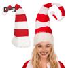 Рождественская шапка Санты, плюшевая красная и белая шапка Санты, украшение для праздничного костюма, аксессуар для домашних вечеринок