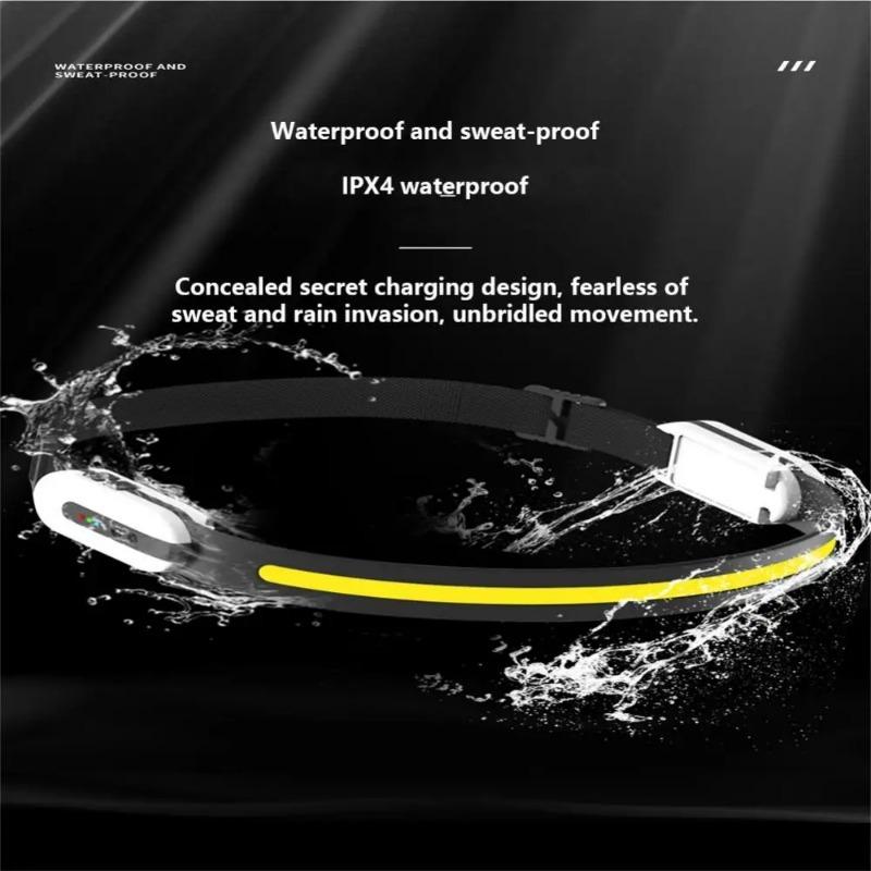 Bluetooth LED Индукционный налобный фонарь Портативный COB Сенсорный налобный фонарь Фонарик USB Перезаряжаемый Водонепроницаемый Налобный фонарь Кемпинговый фонарь