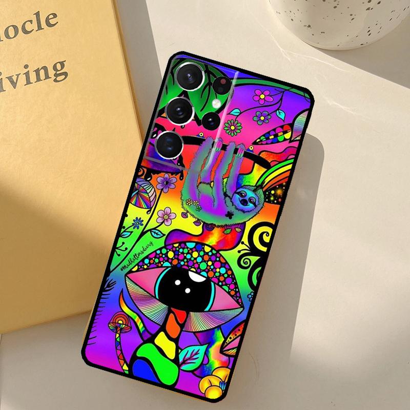 Trippy Psychedelic Mushrooms Phone Case For Samsung Galaxy S25 S20 S21 S22 S23 S24 Ultra S9 S10 Plus S24 FE Cover Shell