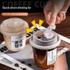 Прозрачные U-образные Кофейные Чашки с Крышкой 10 шт. Одноразовые для Удовольствия от Питья Молочного Чая