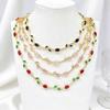 Light Luxury Rose Flower Necklace Copper Zircon Vine Necklace Classic Zircon Necklace  Weddings
