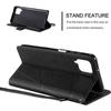 Case for Samsung Galaxy S21 FE - BOOLING - Black - Scratch Protection - PU Leather