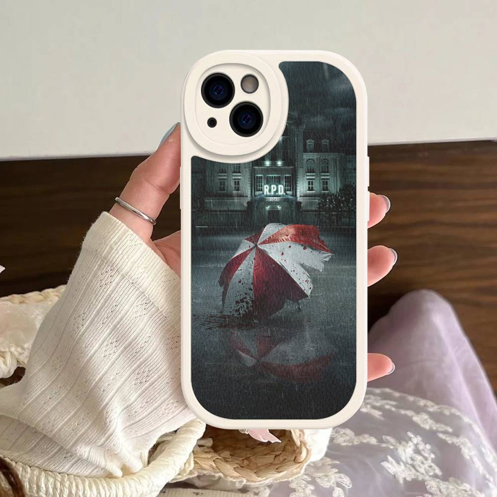 R-RESIDENT GAME E-EVILS Leather Phone Case For iPhone 16 15 14 13 12 11 Pro Max Plus Cover