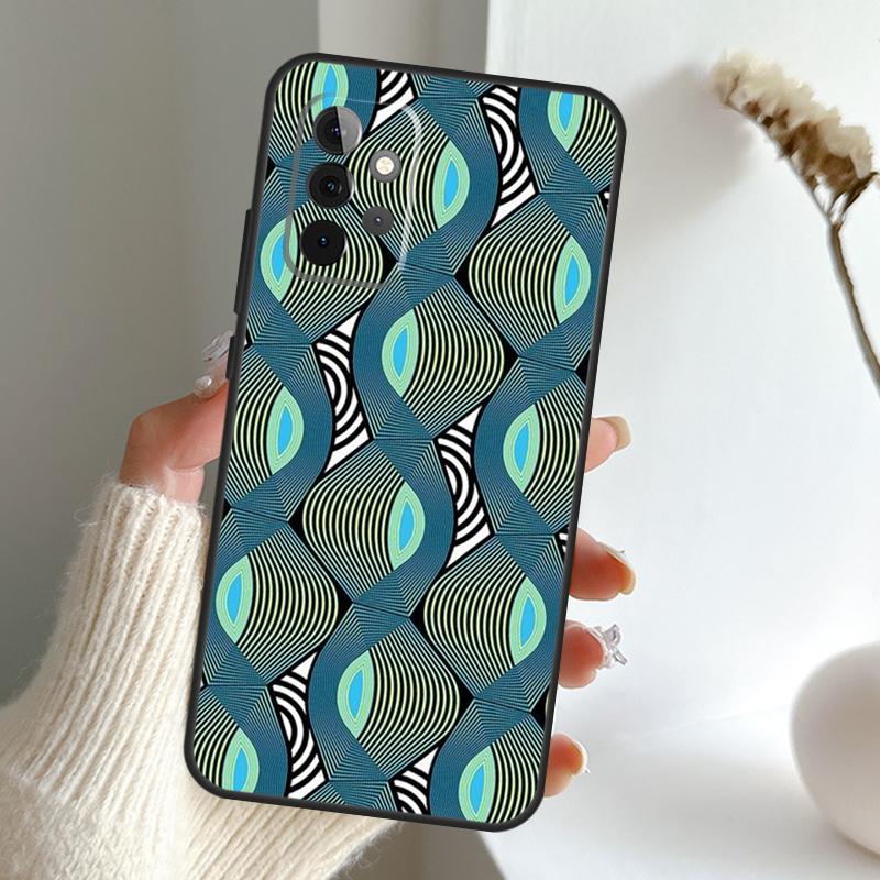 African Style Fabric Print Case For Samsung Galaxy A16 A26 A36 A56 A55 A35 A15 A54 A34 A14 A52 A32 A12 A13 A33 A53 A17