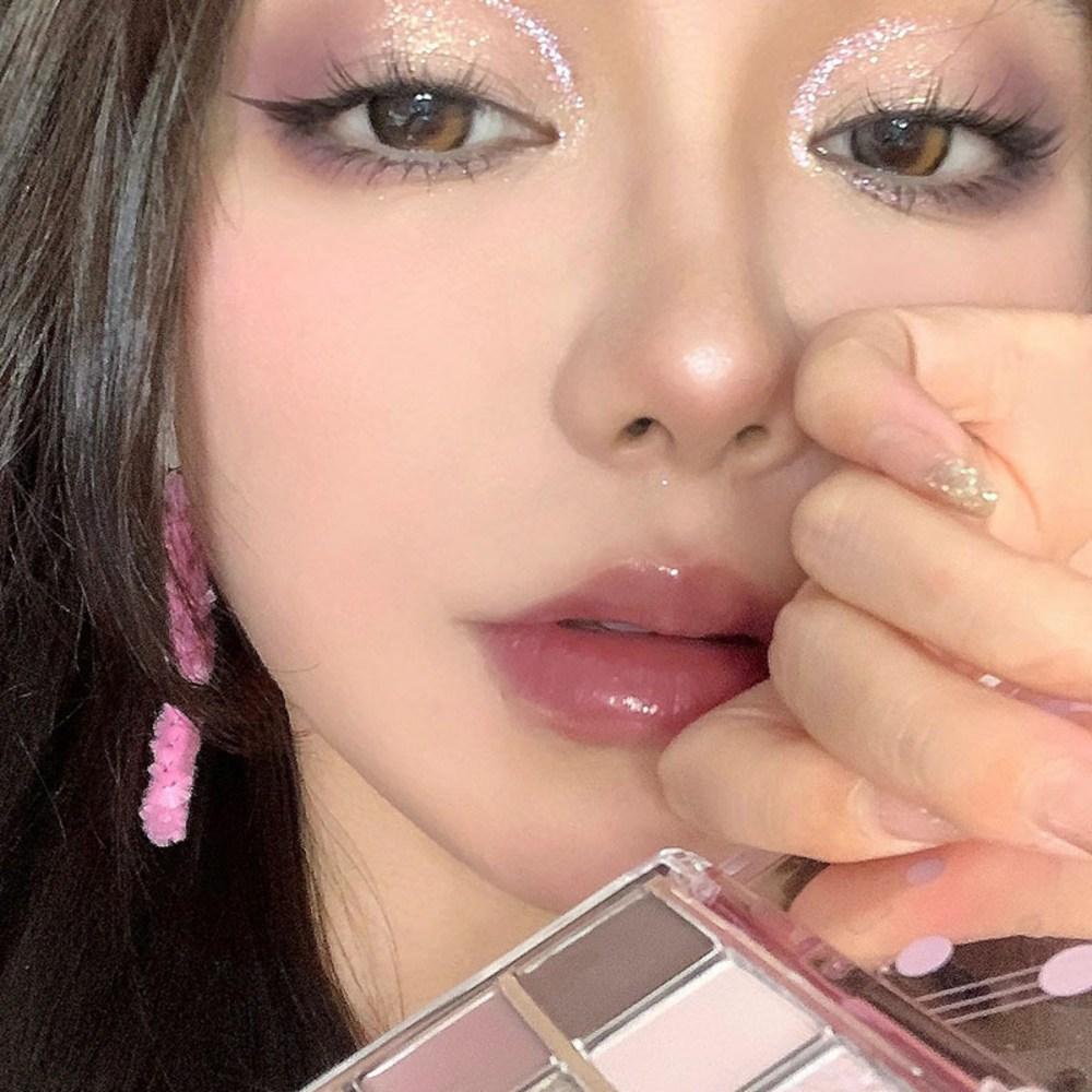 Тени для век Pearly Eye Shadow Palette Iris Purple Glitter Sparkling Eye Accessories Makeup Fashion 9, 04 9-color 03