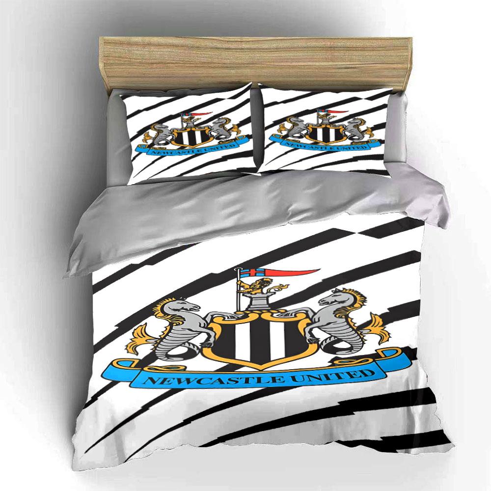 Black stripes, Newcastle United crest. Bedding sets Duvet cover sets Duvet covers Pillowcases(1*Duvet Cover 2*Pillowcases without duvet insert)