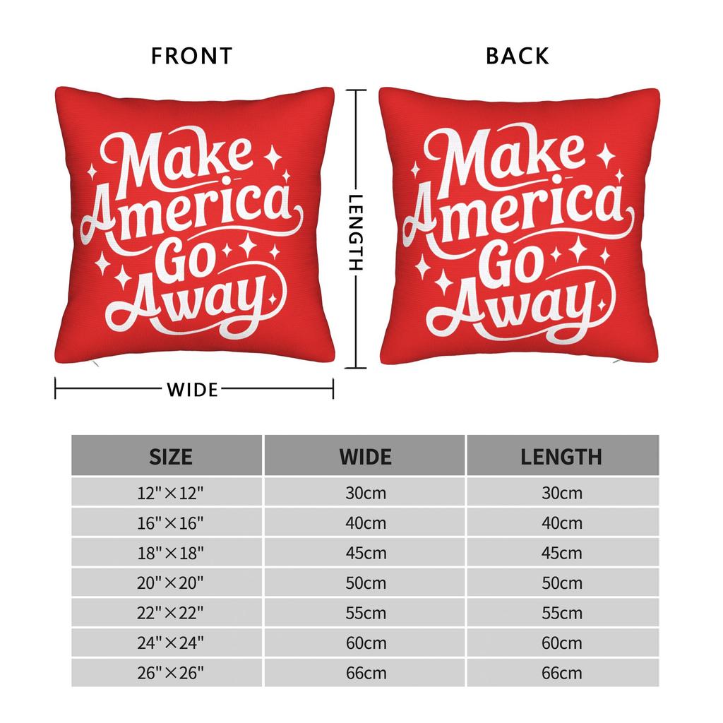 MAGA Square Pillow Cases Greenland Cushion Cover Fashion Zippered Decorative Throw Pillow Case Cover for Living Room 18x18