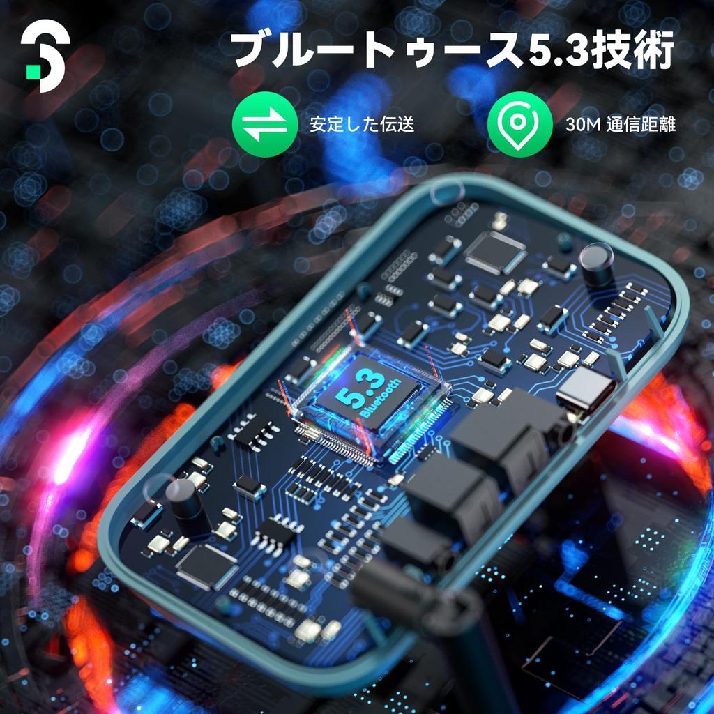 SOOMFON Bluetooth-передатчик и Bluetooth-аудиоадаптер с одновременным цифровым подключением двух устройств, дальность связи до 30 м, совместим с и