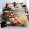 3D Merry Christmas White Bedding Collections Xmas DuvetQuilt Cover Collection Polyester Comforter Cover King Queen Full Twin Red Bow Beige