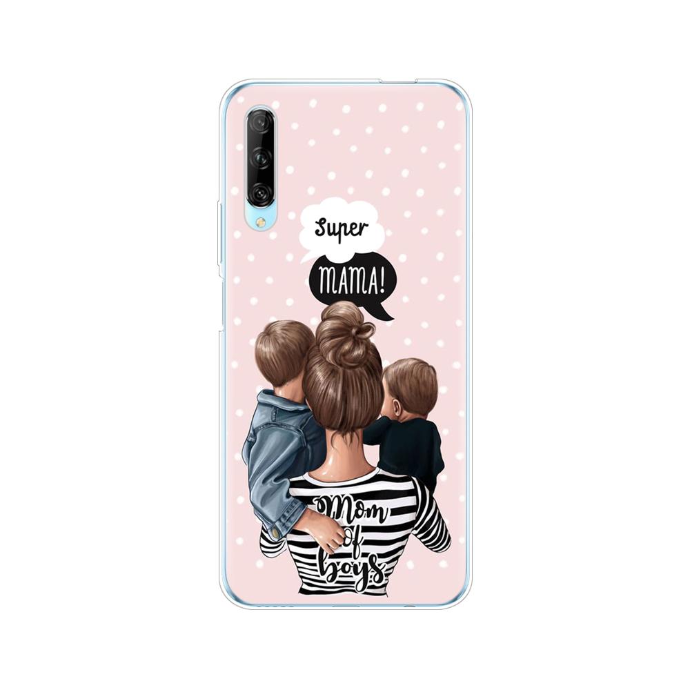 Silicon Phone Cover Case for Huawei P40 Lite E P40 Pro Cover for Huawei Y7P Y5P Y6S Y9S NOVA 5T Coque Baby Mom Girl and Boy