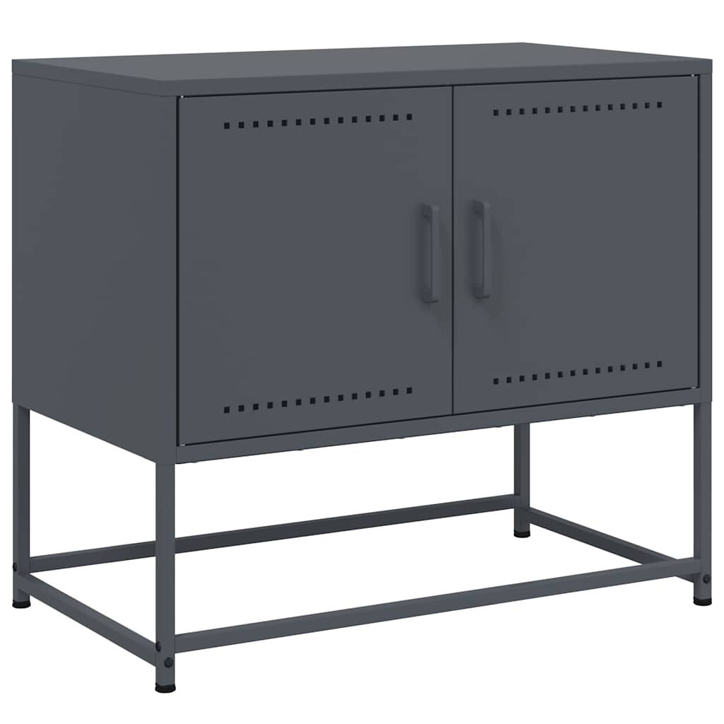 Vidaxl Szafka Pod Telewizor, Antracytowa, 68,5X39X60,5 Cm, Stalowa