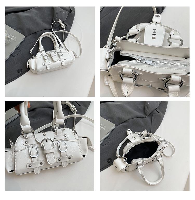 Cross-Border 2025 Women's Versatile Solid Color Shoulder & Crossbody Bike Bag