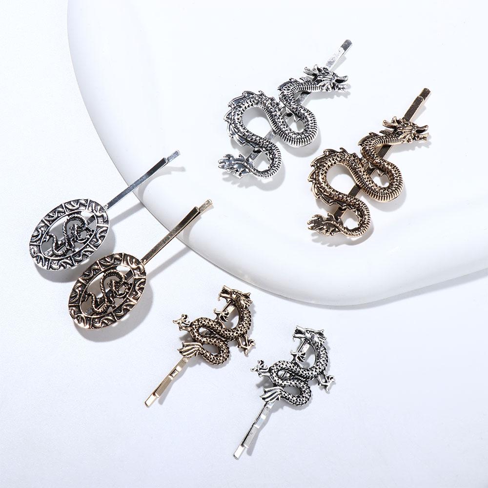 Barrette Simple Chinese Style Headwear Dragon Shape Hairpin Female Hair Accessories Metal Hair Clip