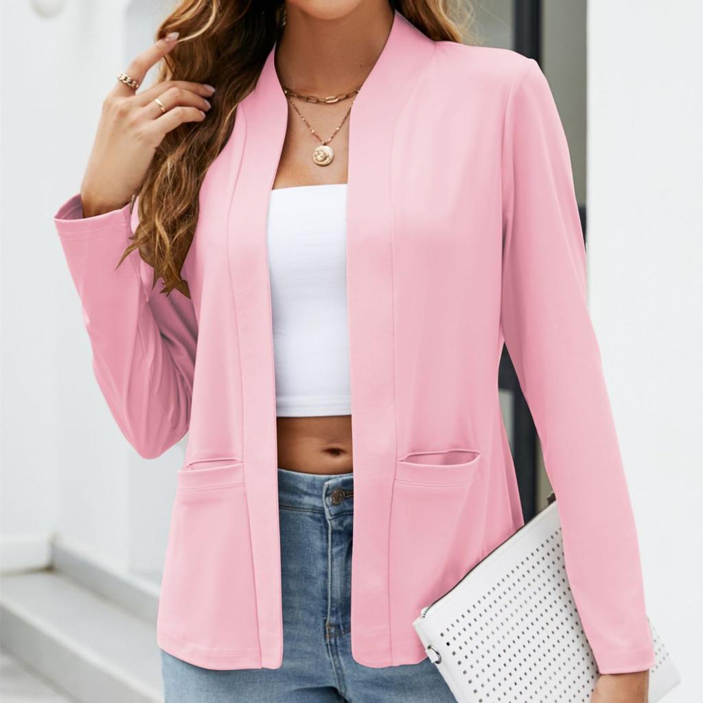 YYFS Женские модные повседневные весенне-осенние однотонные блузки и рубашки с длинными рукавами с принтом