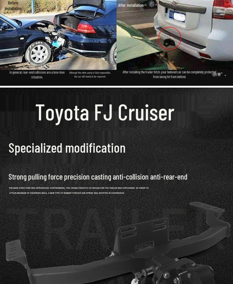 Toyota FJ Cruiser Prado Модифицированный Крюк для Буксировки Прицепа Кронштейн Голова Тигра