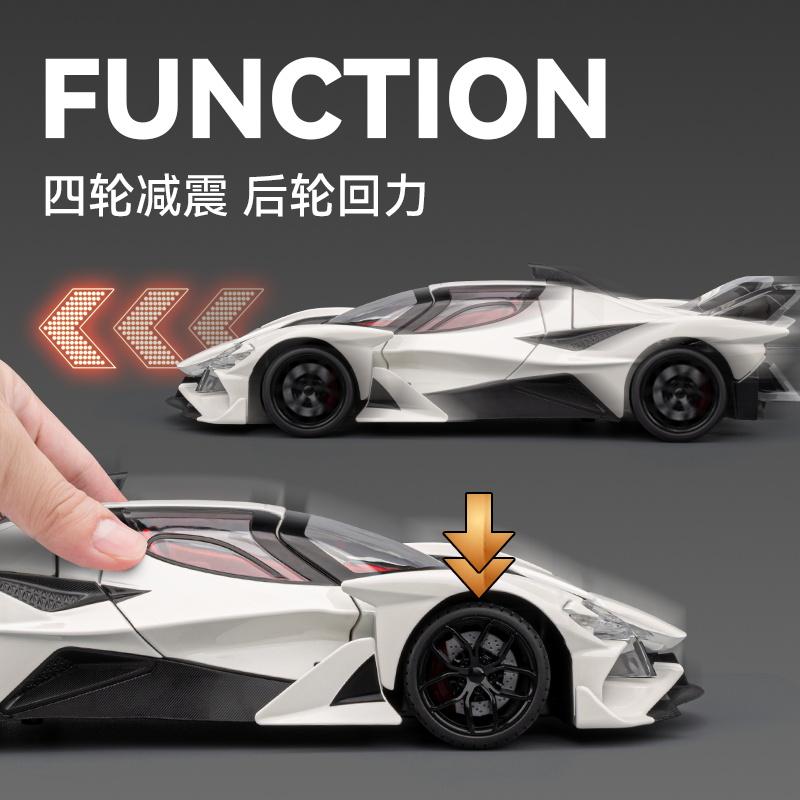 1:18 Apollo EVO Гиперкар Сплав Автомобиль Литье под Давлением и Транспортное средство Модель Автомобиля Высокая Симуляция Миниатюрный Праздничный Подарок и Модный Домашний Орнамент