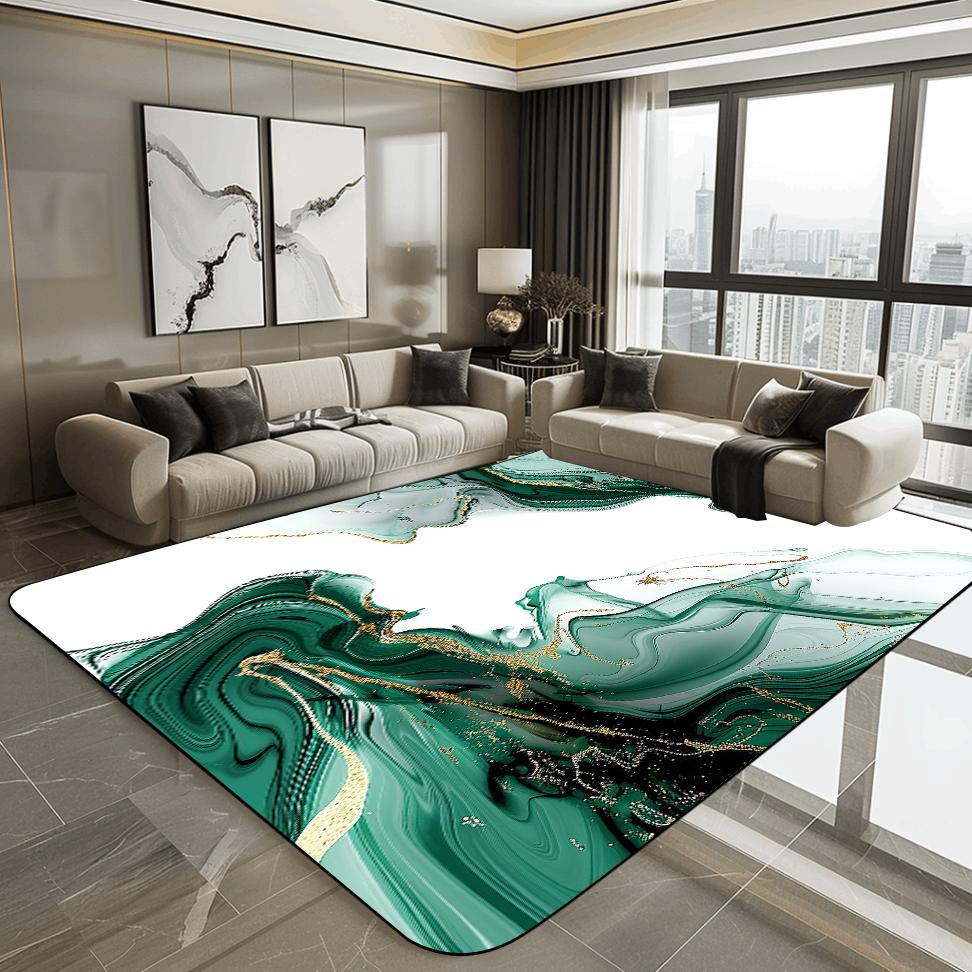 Современный 3D ковер для гостиной, роскошный золотой декоративный напольный коврик для гостиной, дивана, абстрактный ковер для спальни, гардеробной, мягкий ковер, противоскользящий