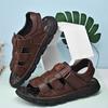 Open-toe Summer Mens Casual Shoes Comfy Leather Quick Dry Sandals Outdoor Sports Male Beach Footwear New Design Leisure Sandals