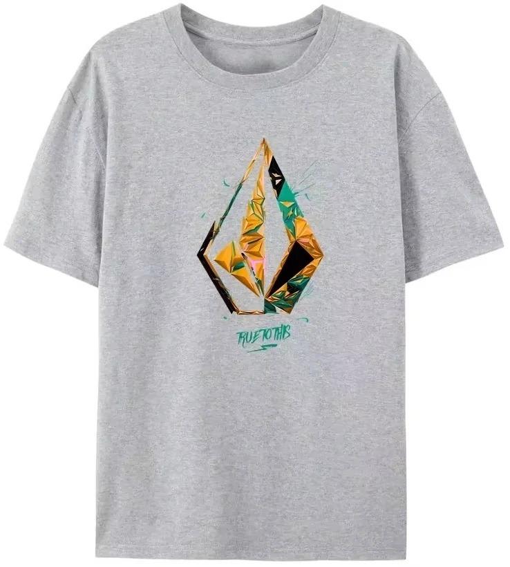 Vol 2026 Com Unisex Unisex Cotton Tshirt Luxury Brand Fashion Top Casual Short Sleeve Streetwear Classic Print Loose Tee