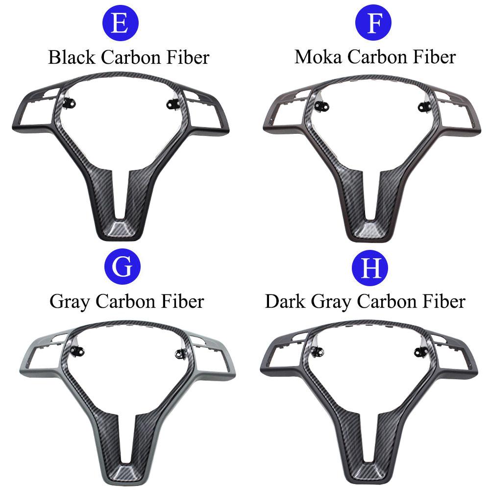 Черный карбоновый автомобильный хромированный чехол на руль, замена внешней панели, накладка для Benz CE GLK CLS Class W176 W204 W212 GLK204