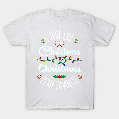 Футболка женская I Just Like Christmas Christmas Is My Favorite Harajuku Print Kawaii футболка летняя женская футболка с коротким рукавом топ футболка