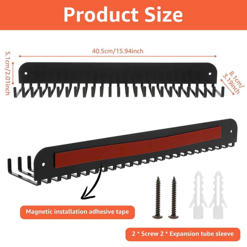 Can Cooler Sleeves Holder Organizer Wall Mounted Magnetic Beer Can Sleeves Storage Rack with 25 Hooks for Fridge Kitchen