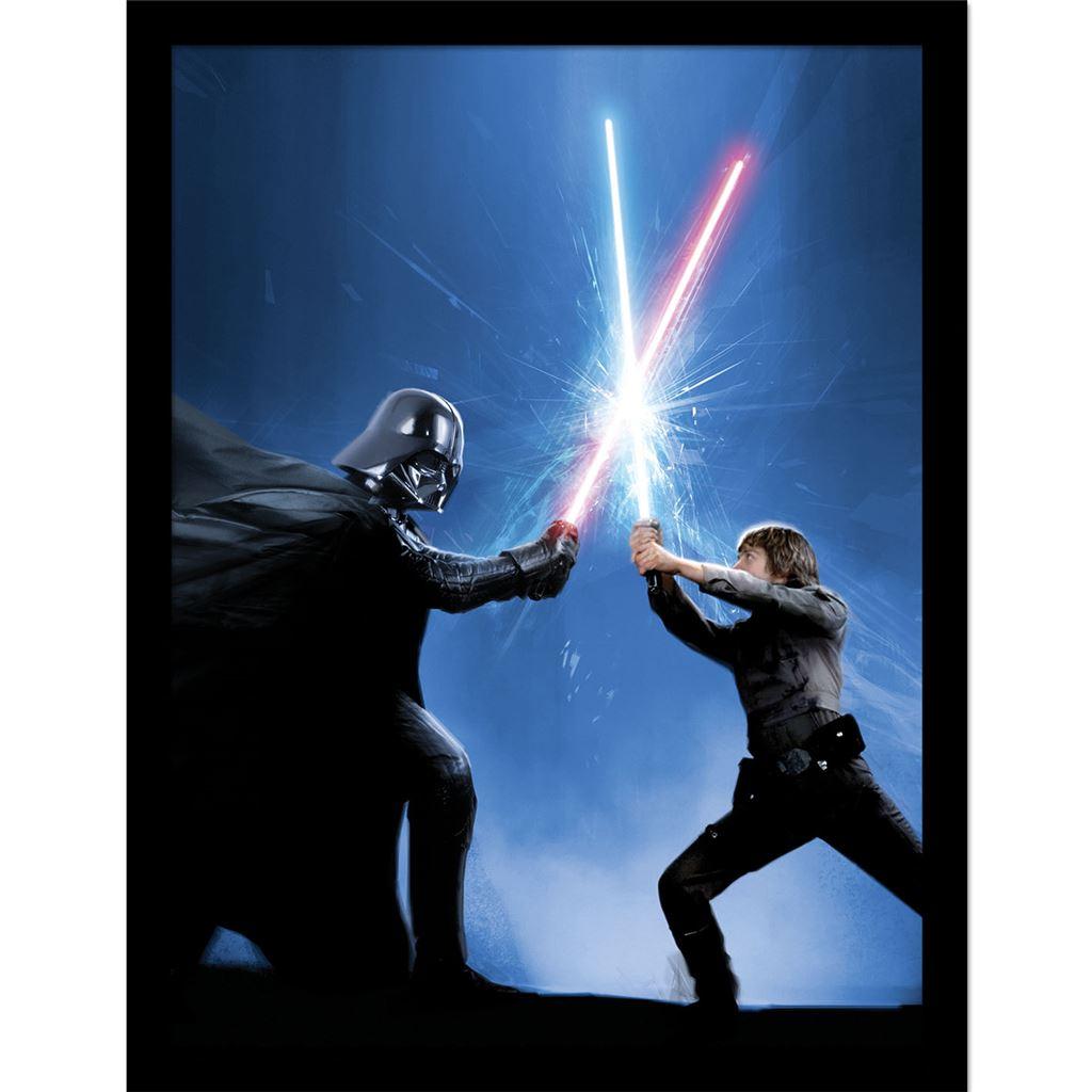 Star Wars Luke Vs Vader Framed Poster