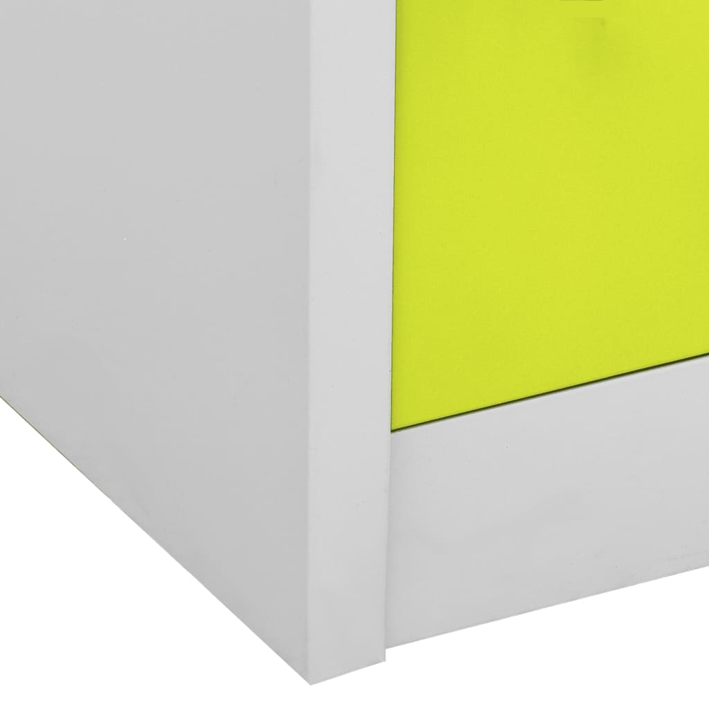 Vidaxl Szafka Zamykana Na Klucz, Szaro-Zielona, 90X45X92,5 Cm, Stal