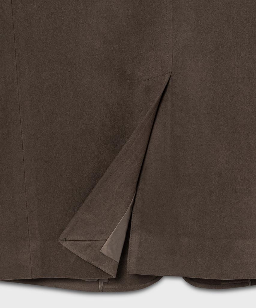 Nonblank Suede Oversized Jacket_Brown