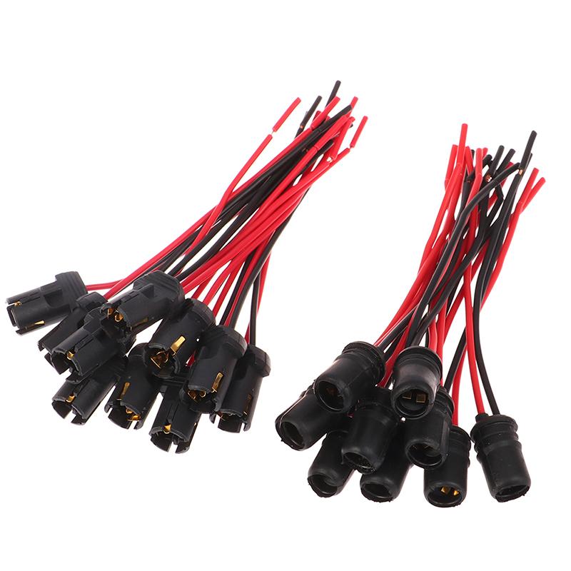 10 шт. DC12V T10 W5W 194 168 гнездо держателя габаритного фонаря разъем провода жгута лампочек запасные части автомобиля