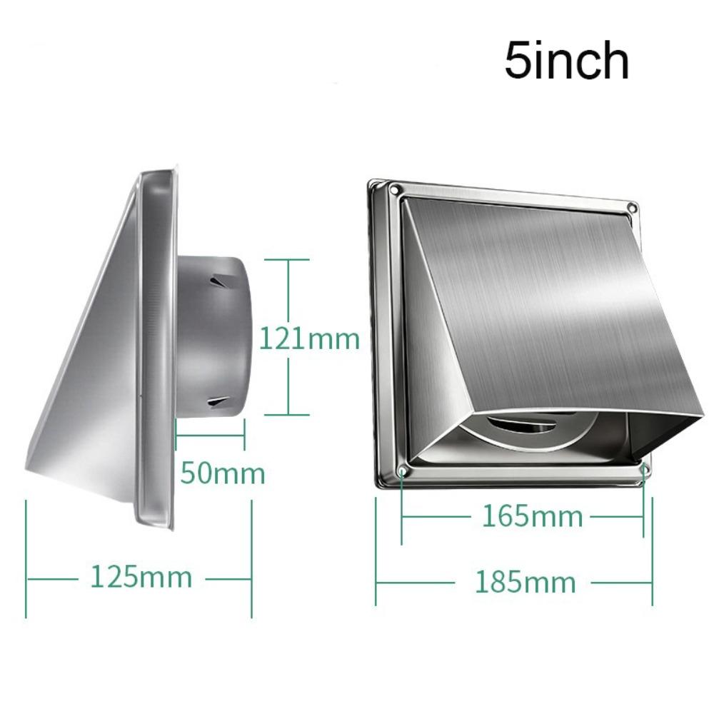 Stainless Steel Wall Exhaust Cover Waterproof Air Vent Outlet Exhaust Grille Exterior Wall