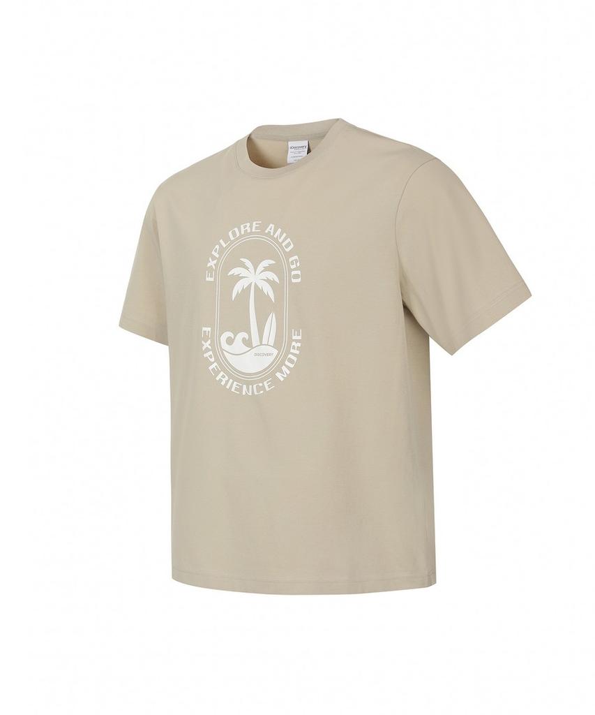 DISCOVERY EXPEDITION Uni Freshvent Футболка с коротким рукавом и принтом 'Island Graphic' (Бежевый2)