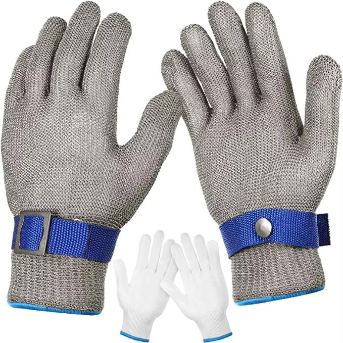 Stainless Steel Gloves Chainmail Gardening Butcher Slaughter Steel Mesh Anti-Cut Resistant