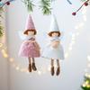 Тканевая Рождественская Кукла Ангел Подвесные Украшения Подвеска Рождественская Девочка Подвеска Девочка Ангел Подвеска на Рождественскую Елку Украшение для Вечеринки