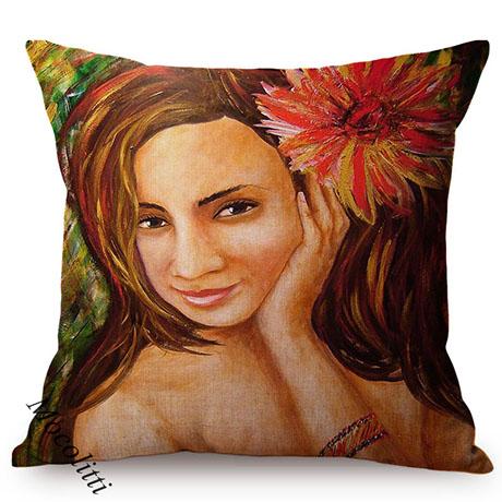 Ballet Girls Oil Painting Art Home Decoration Sofa Pillow Case Sexy Woman Portrait Impressionism Painting Style Cushion Cover