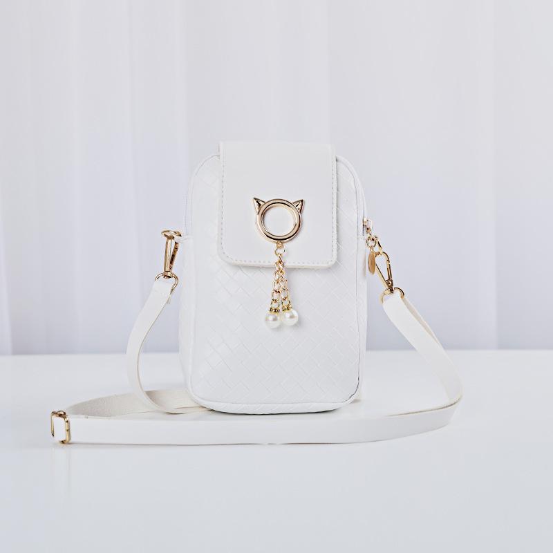 Женская сумка для мобильного телефона через плечо - модный кошелек для монет и мини-плетеная сумка 2022 года