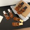 Broken Heel Niche Thin Belt Cool Slippers Fairy Shoes 2025 New Summer Wear High Heels Sandals