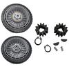 For Honda Compatible Lawn Mower Wheels for HRR216 HRS216 HRT216 8 Inch Diameter 2 Inch Wide with Gear and Clip Set
