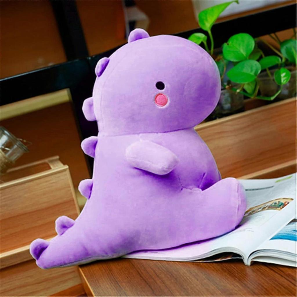Cute Dinosaur Plush Toys, Fat Dinosaur Stuffed Animals Toys Dolls, Soft Plush Stuffed Animal Dino Plushie, Birthday Gifts Purple 12 inch
