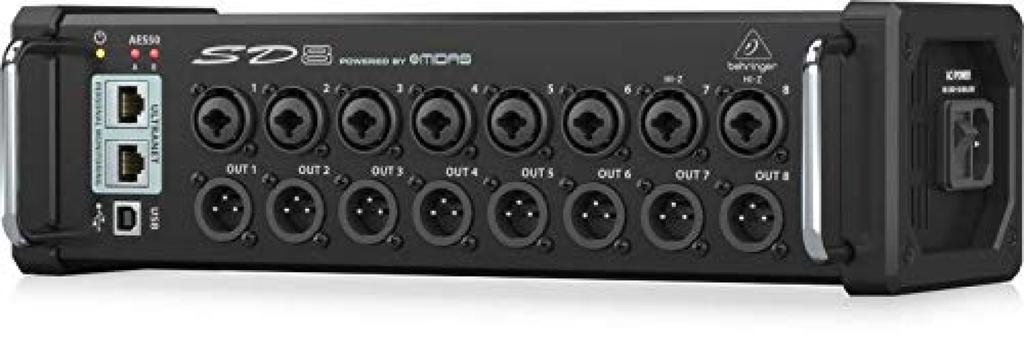 Behringer Stage Box AES50 соединение Совместимо с X32 Оснащено 8 предусилителями MIDAS Комбинированный разъем XLR Оснащено терминалом ULTRANET Стойка