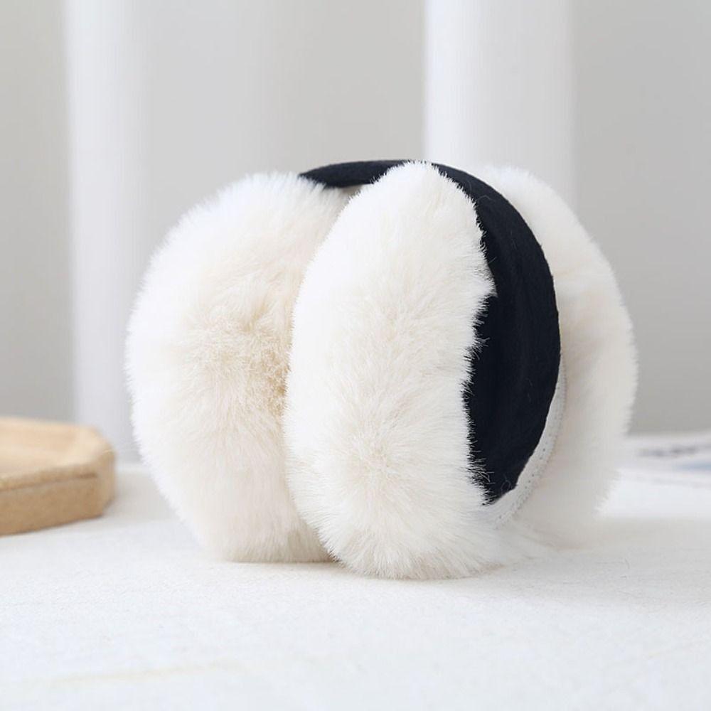 Складные наушники для женщин, зимние теплые наушники, корейская версия, студенческие наушники из искусственной кроличьей шерсти, утолщенные плюшевые наушники