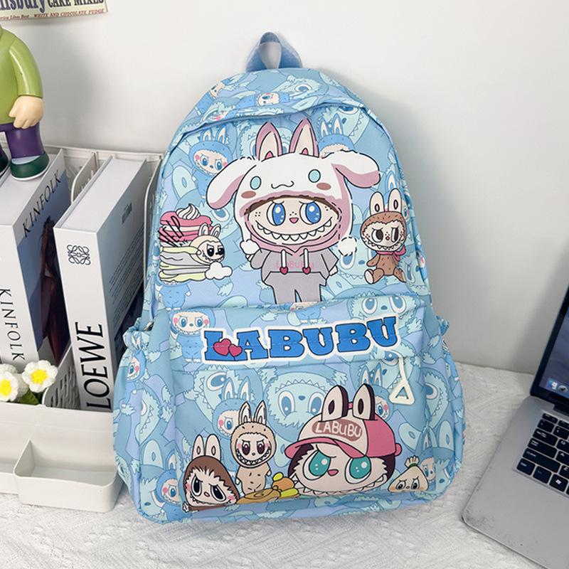 Labubu Children's School Bag New Cartoon Cute Backpack Printed Primary School Students Lightweight Backpack