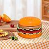Hamburger Bowl and Plate Set Ceramic Dinnerware Set Creative Appetizer Stackable