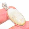 Natural Rainbow Moonstone Gemstone 925 Sterling Silver Pendant 1.65" W2q06