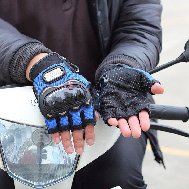 1Pair Man Half-Finger Motorcycle Gloves Summer Racing Cross-Country Anti-Fall Breathable Shock Absorbed Gloves M/L/XL/XXL