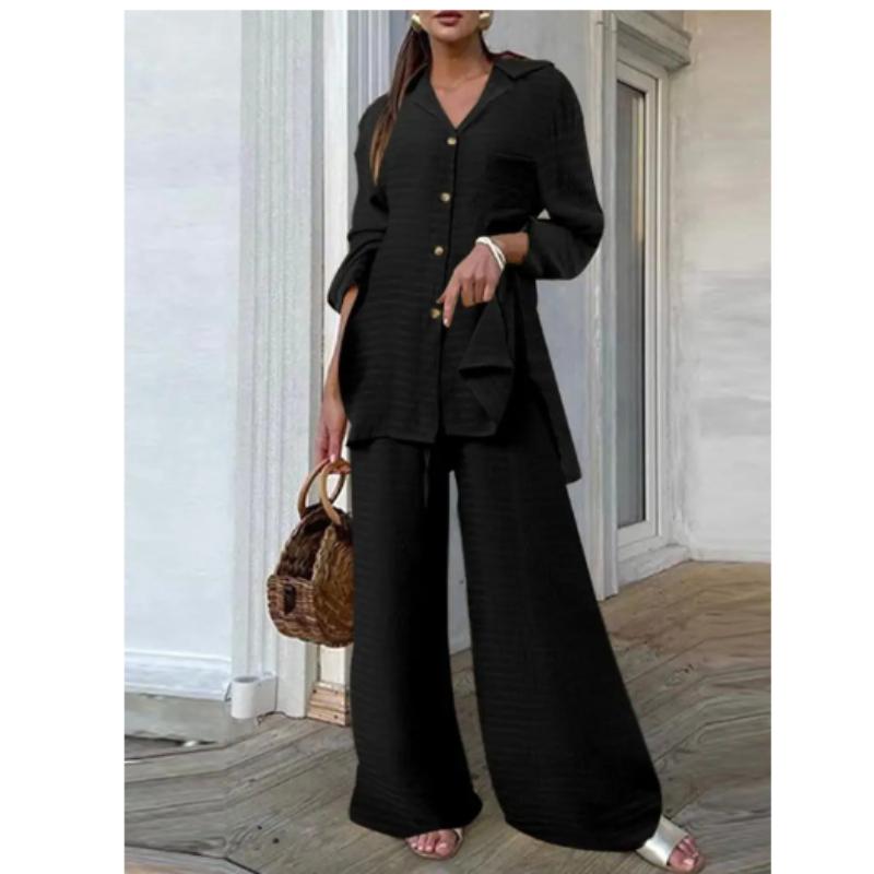 Spring Women's 2-piece Fashion Top Women's Leopard Print Wide-leg Pants Casual Loose Suit