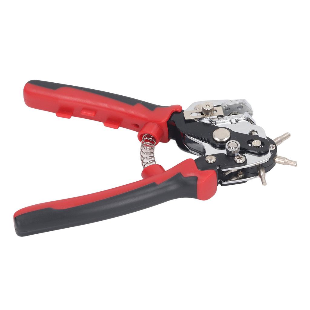 Кожаный пробойник на 6 отверстий, вращающийся на 360 градусов, с регулируемым отступом, V-образной режущей кромкой, дырокол для ремней