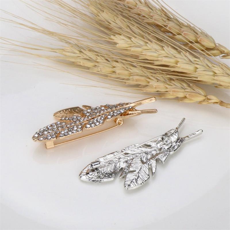 Temperament Elegant Full Hollow Feather Brooches For Women Men Brooch Suit Lapel Pin Jewelry Accessories Gift