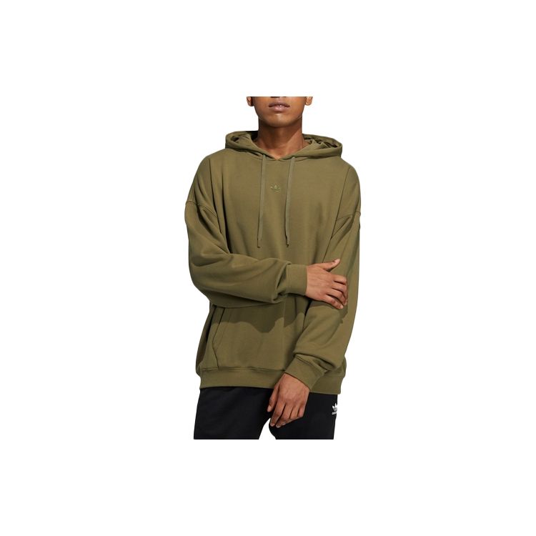 Adidas Originals Trefoil Bear Graphic Pullover Hoodie Men Tops Green HL4109